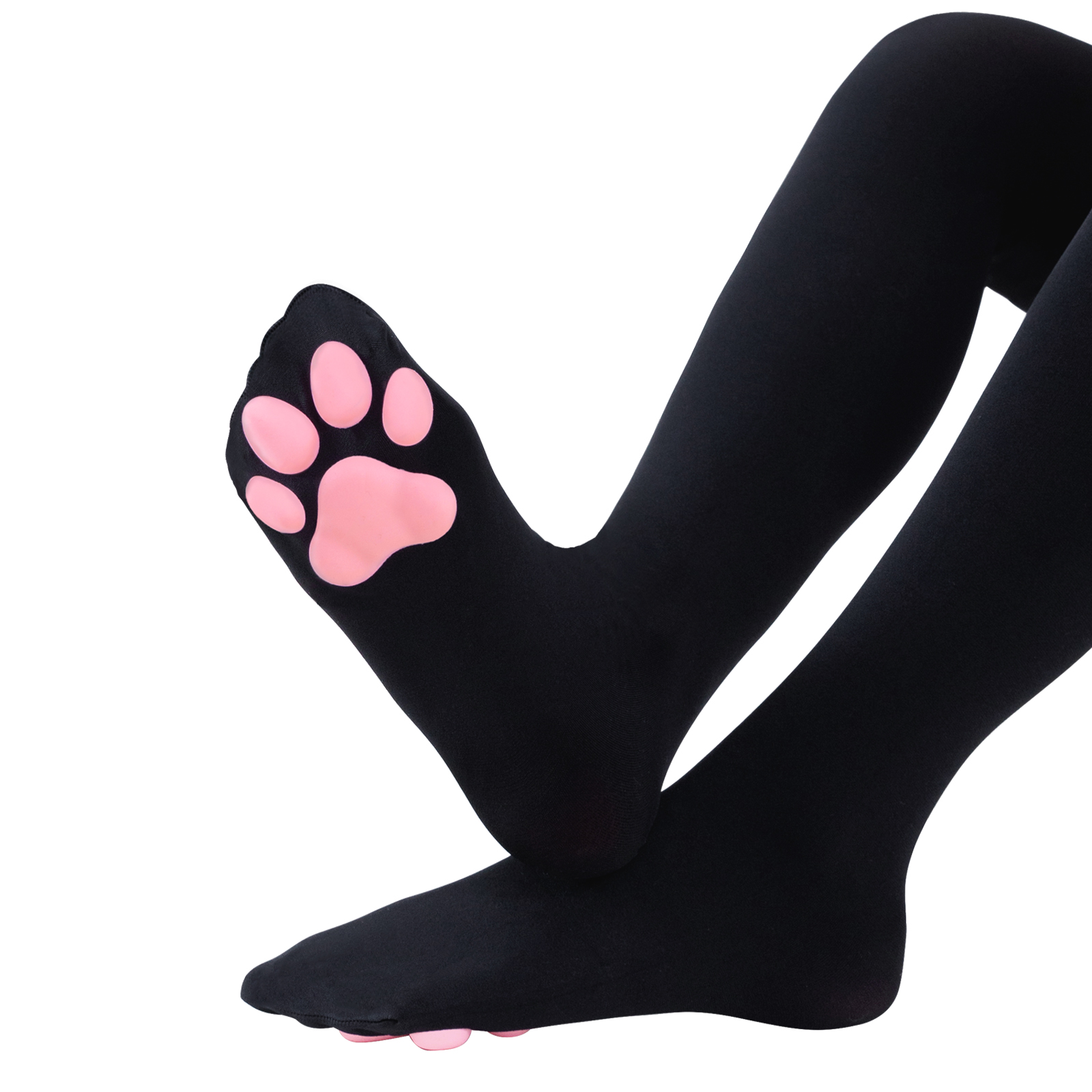 3D Paw Pad Long Silk Stockings