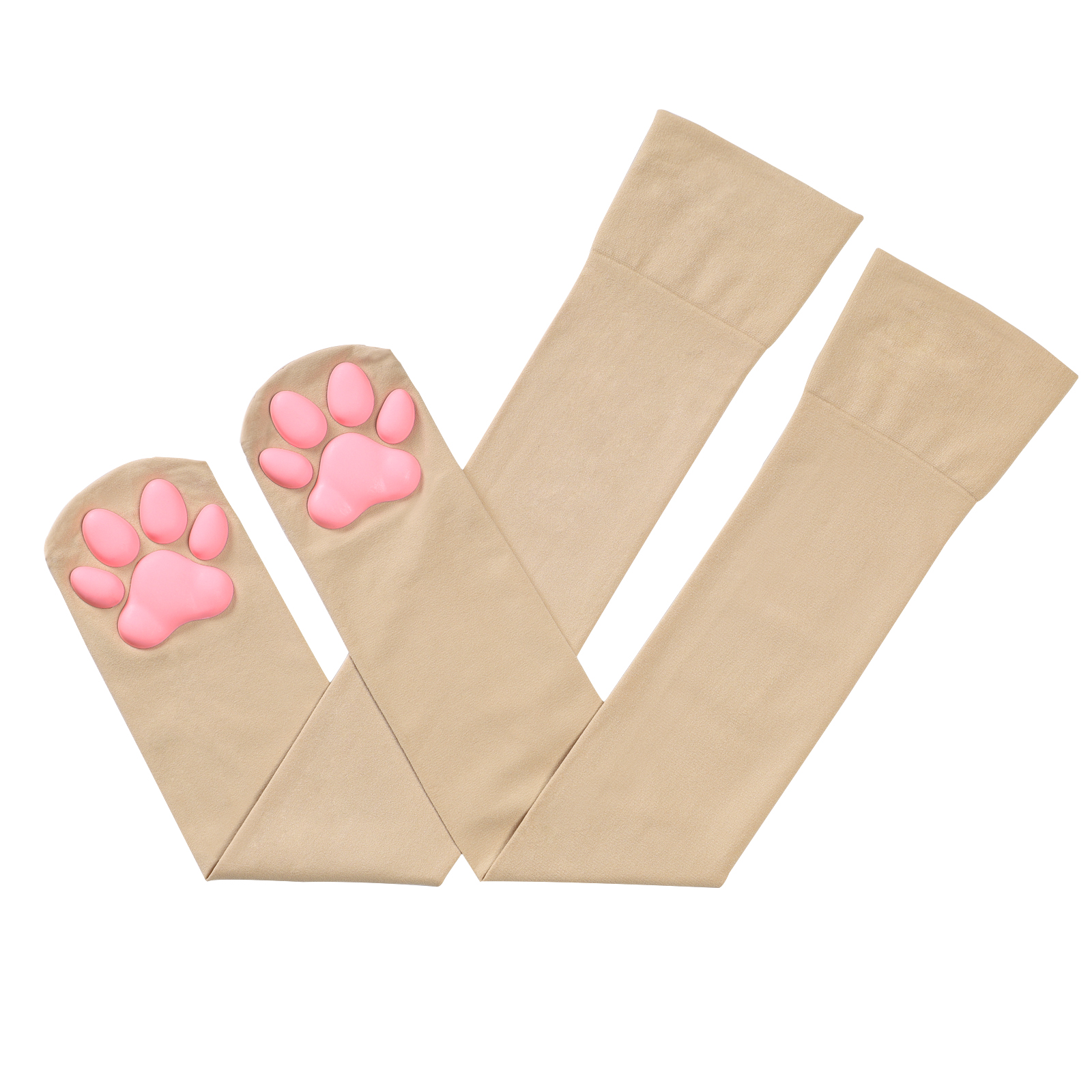 3D Paw Pad Long Silk Stockings