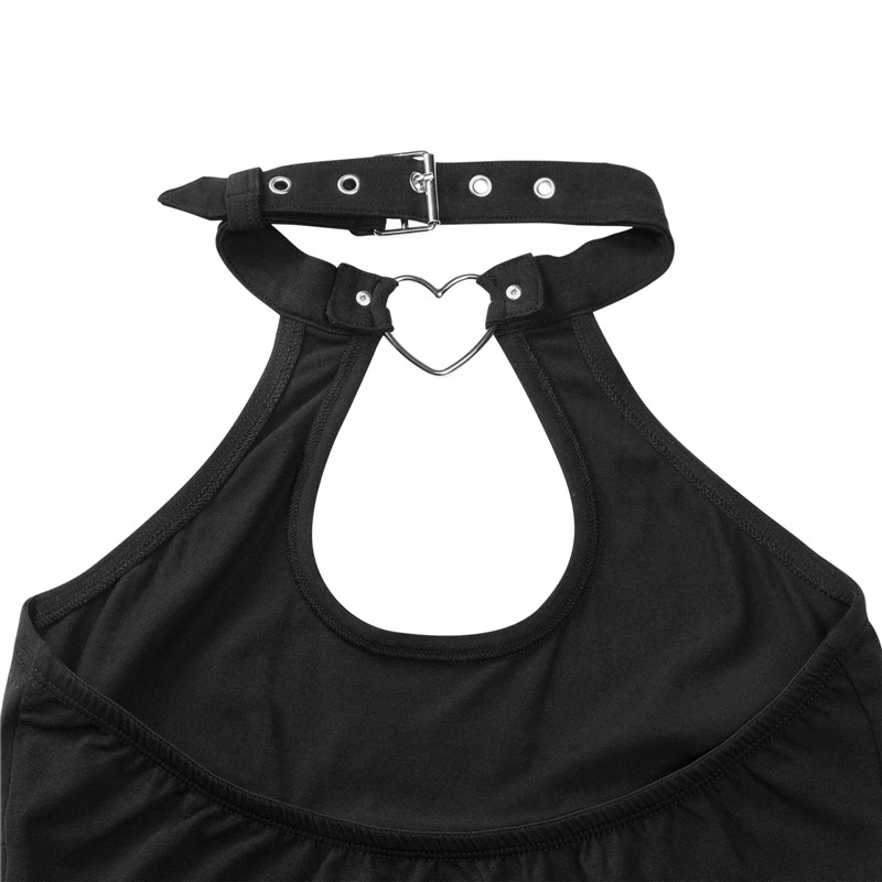 Vampy Collared Bodycon Mini Dress