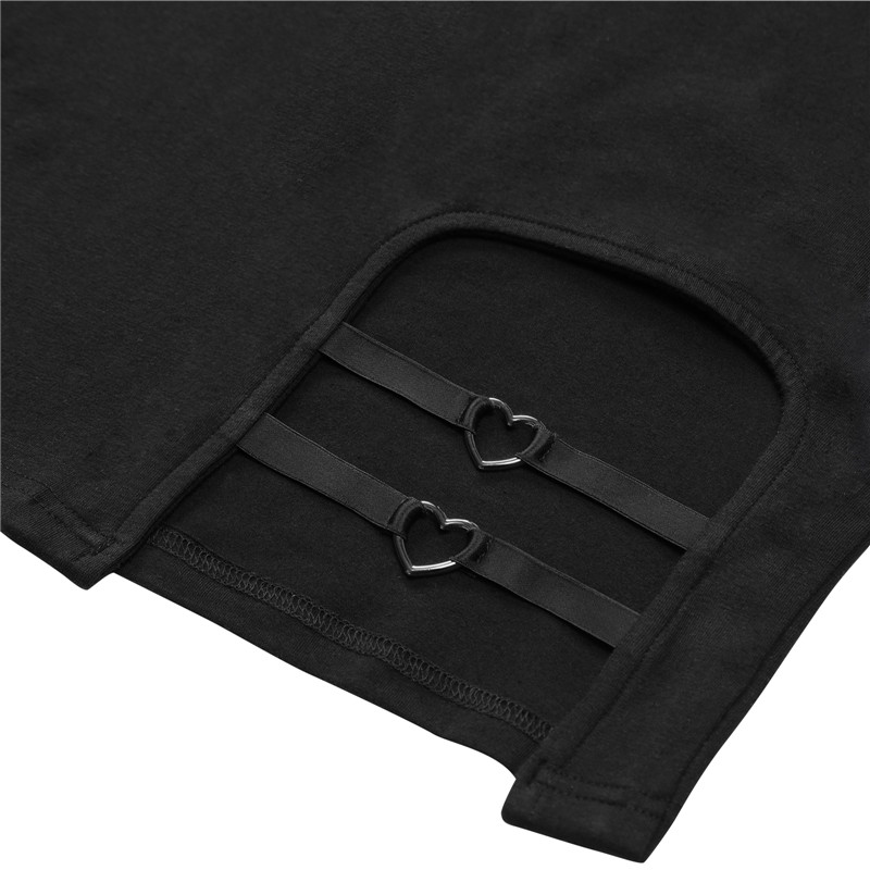 Vampy Collared Bodycon Mini Dress