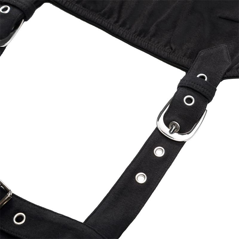 Vampy Collared Bondage Bodysuit