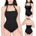 Vampy Collared Bondage Bodysuit