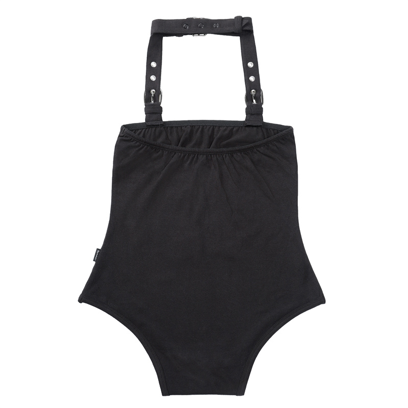 Vampy Collared Bondage Bodysuit