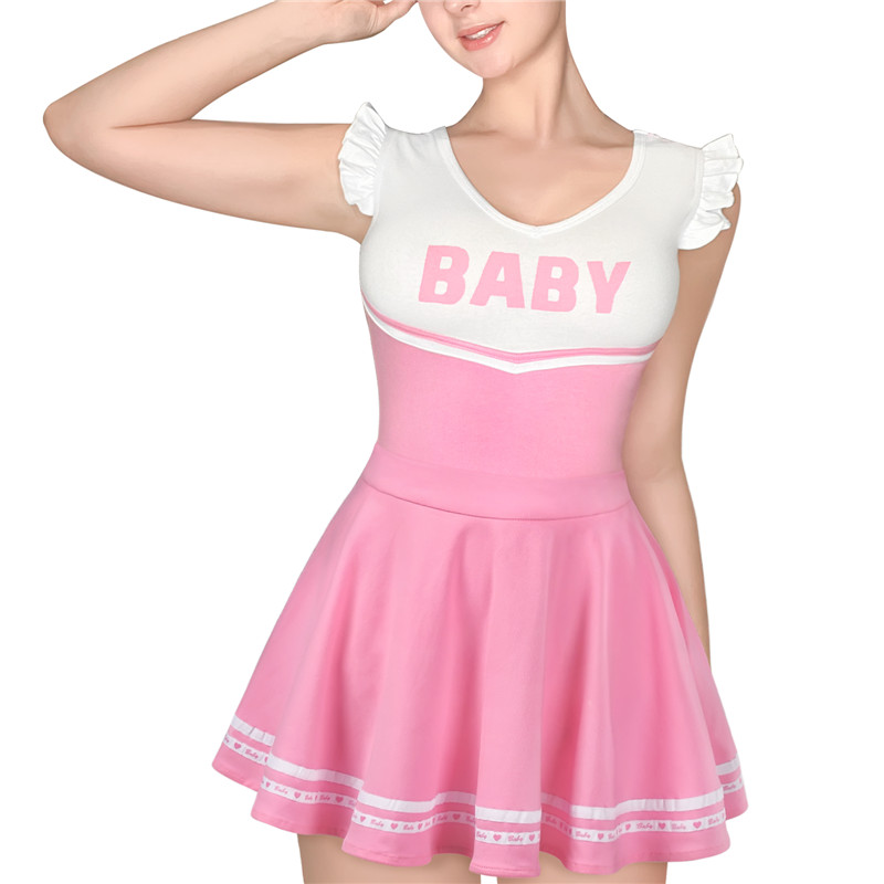 Baby CheerLeader Bodysuit Skirt Set