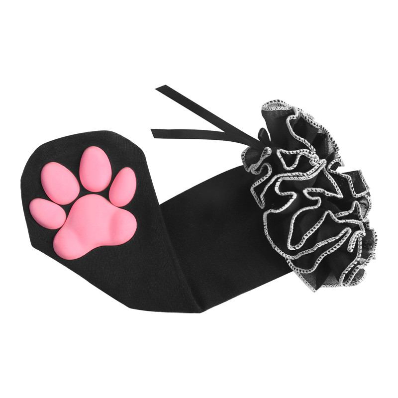 3D Paw Pad Lace Ruffle Frilly Ankle Socks