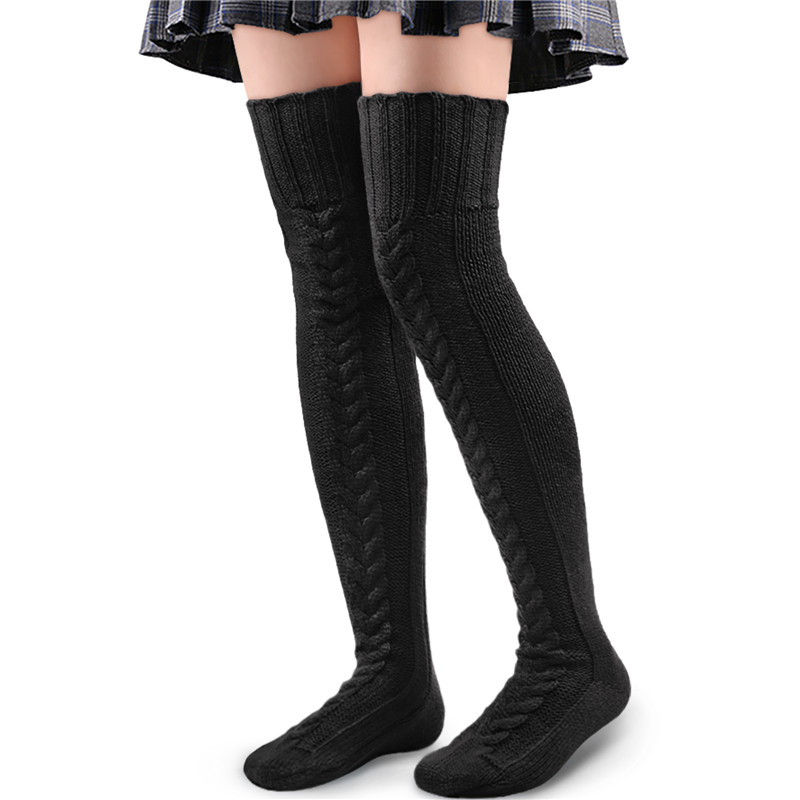 Cable Knitted Kneehigh Socks