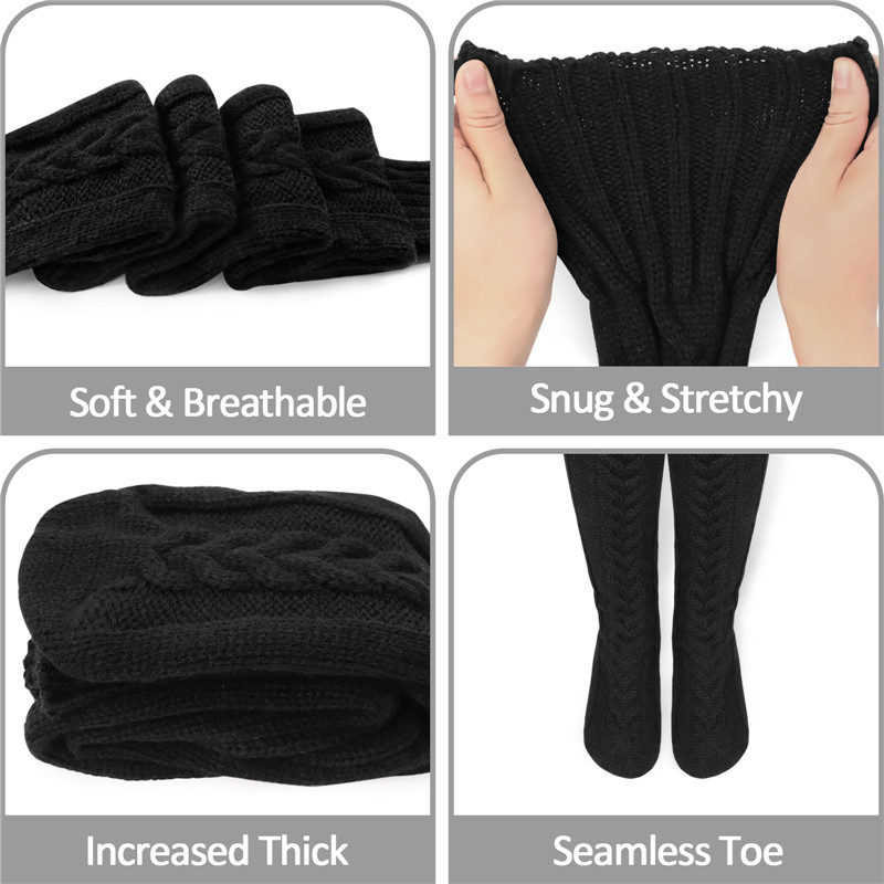 Cable Knitted Kneehigh Socks