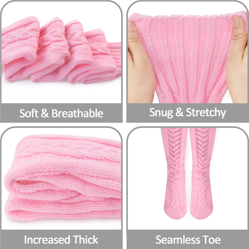 Cable Knitted Kneehigh Socks