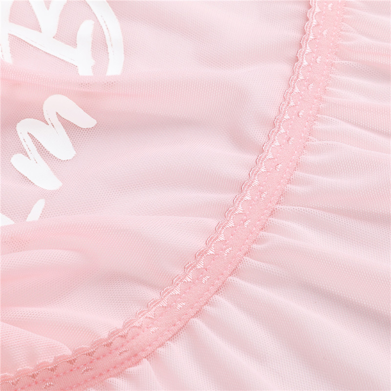 I&apos;m Baby Mesh Tutu Thong Bralette Set