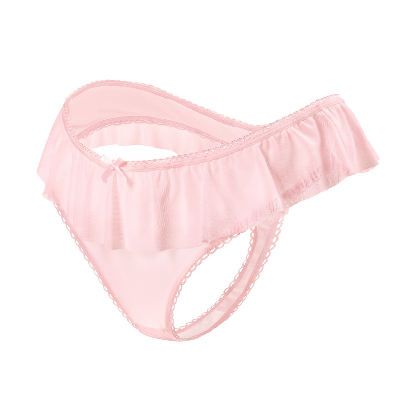 I&apos;m Baby Mesh Tutu Thong Bralette Set