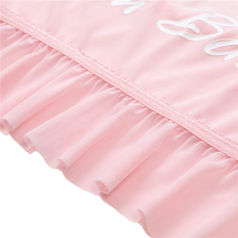 I&apos;m Baby Mesh Tutu Thong Bralette Set