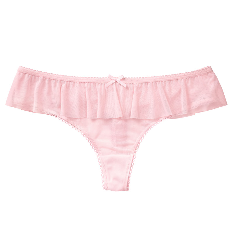 I&apos;m Baby Mesh Tutu Thong Bralette Set