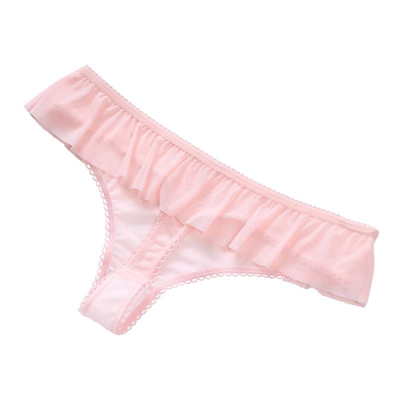 I&apos;m Baby Mesh Tutu Thong Bralette Set