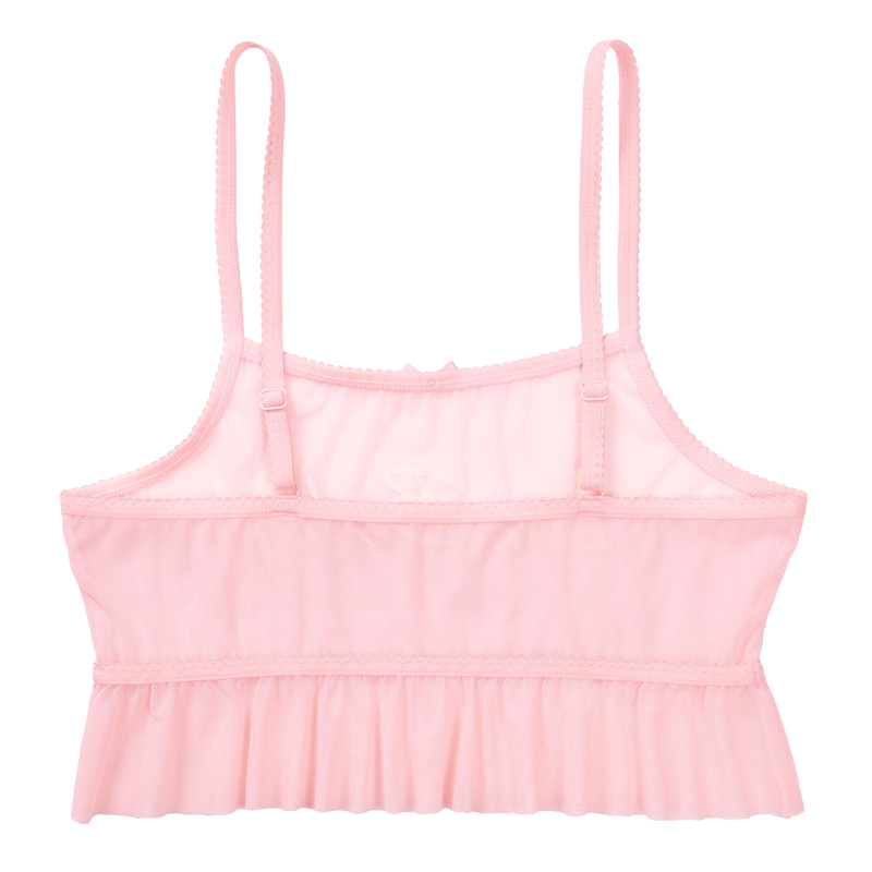 I&apos;m Baby Mesh Tutu Thong Bralette Set