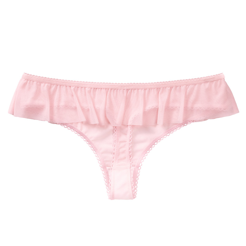 I&apos;m Baby Mesh Tutu Thong Bralette Set