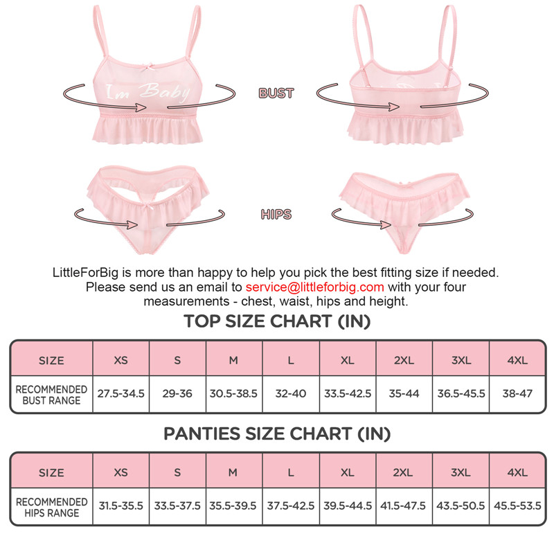 I&apos;m Baby Mesh Tutu Thong Bralette Set