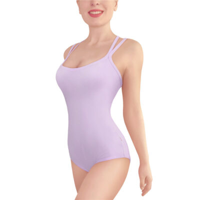 Purple Strappy Camisole Bodysuit