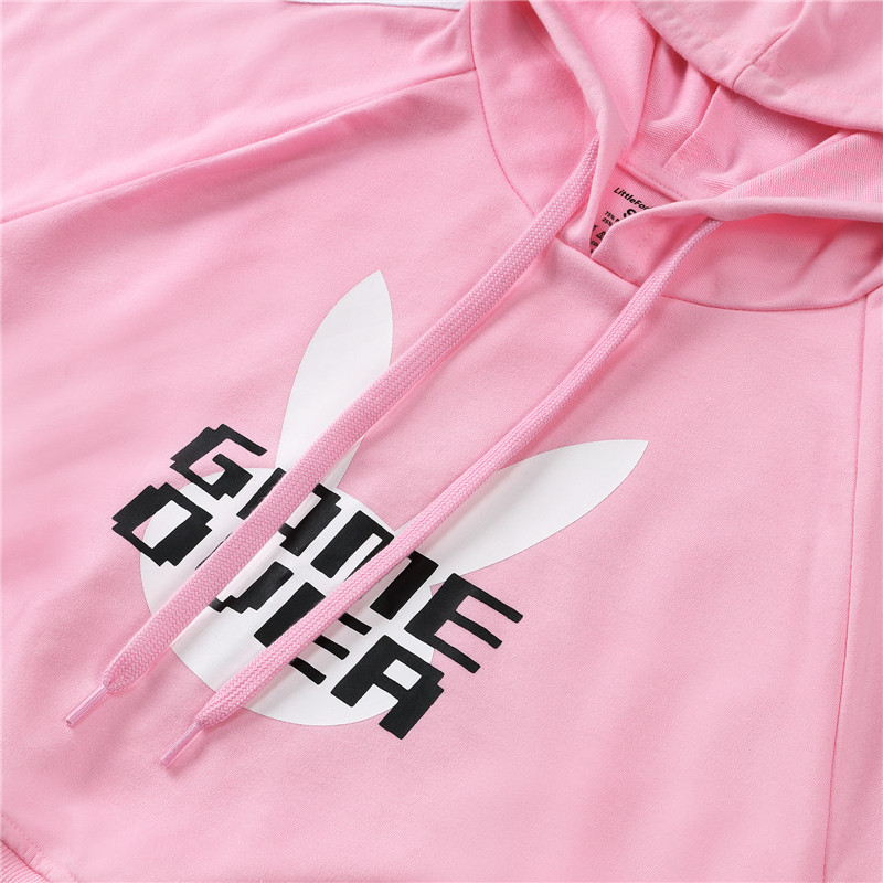 Bunnywatch Cosplay Cropped Hoodie Sweater Pink