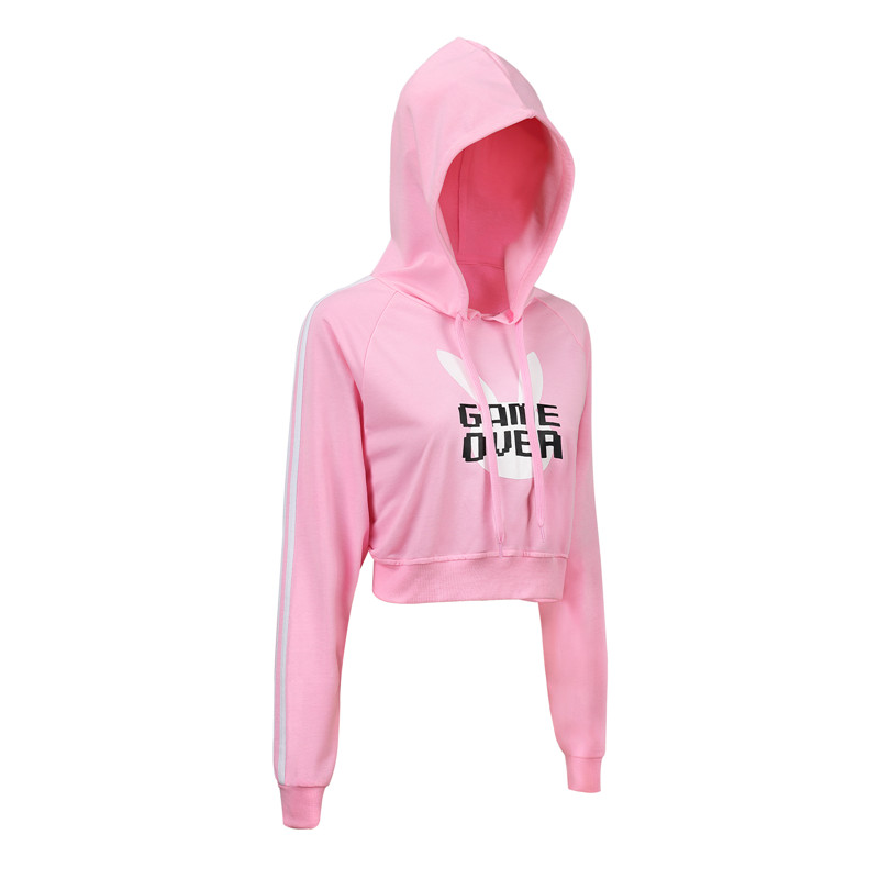 Bunnywatch Cosplay Cropped Hoodie Sweater Pink