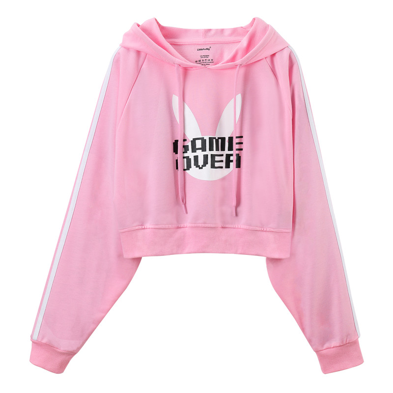 Bunnywatch Cosplay Cropped Hoodie Sweater Pink