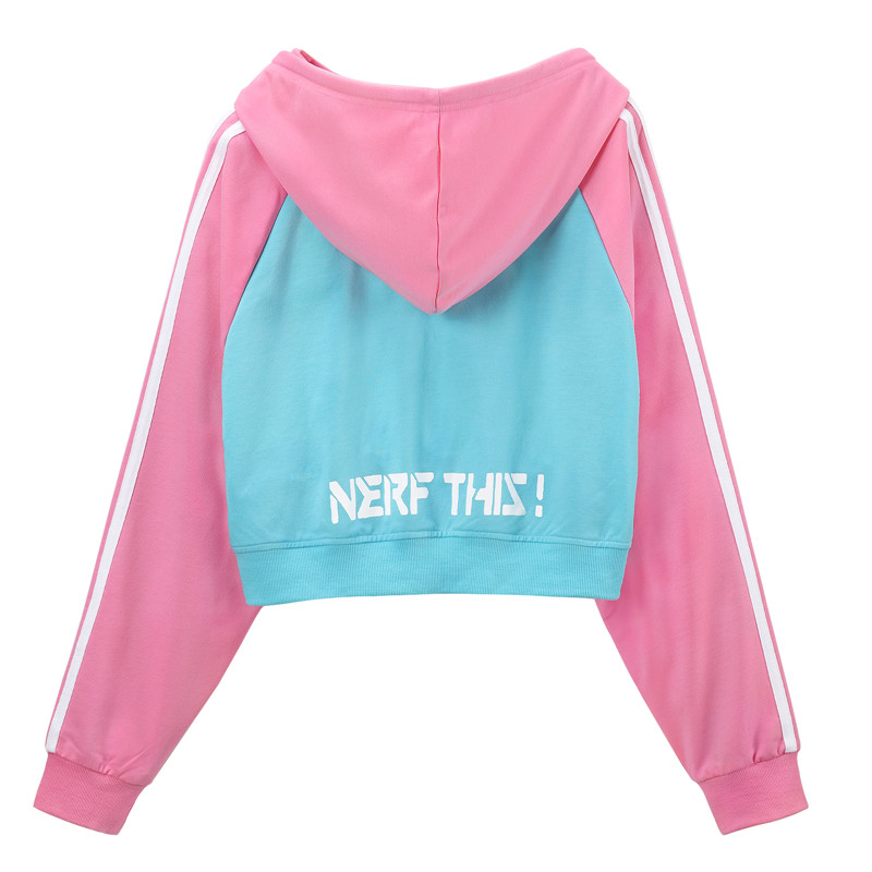 Bunnywatch Cosplay Cropped Hoodie Sweater Blue