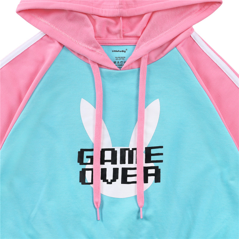Bunnywatch Cosplay Cropped Hoodie Sweater Blue