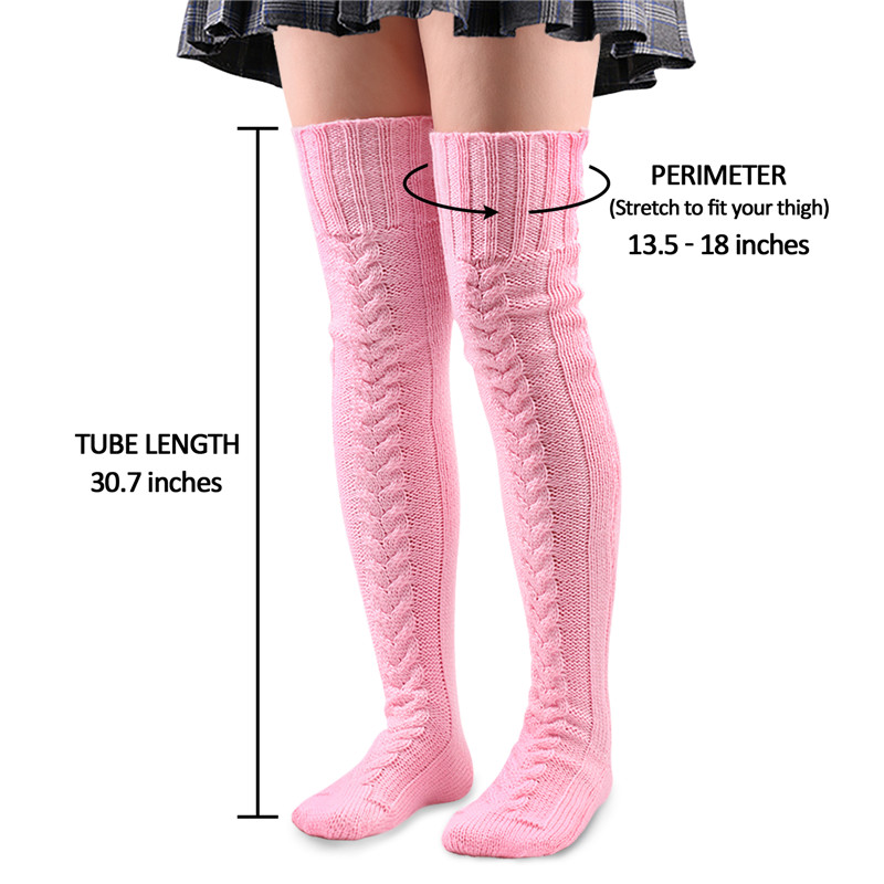 Cable Knitted Kneehigh Socks