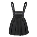 3-way goth bondage a-line pleated mini circle skirt