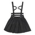 3-way goth bondage a-line pleated mini circle skirt