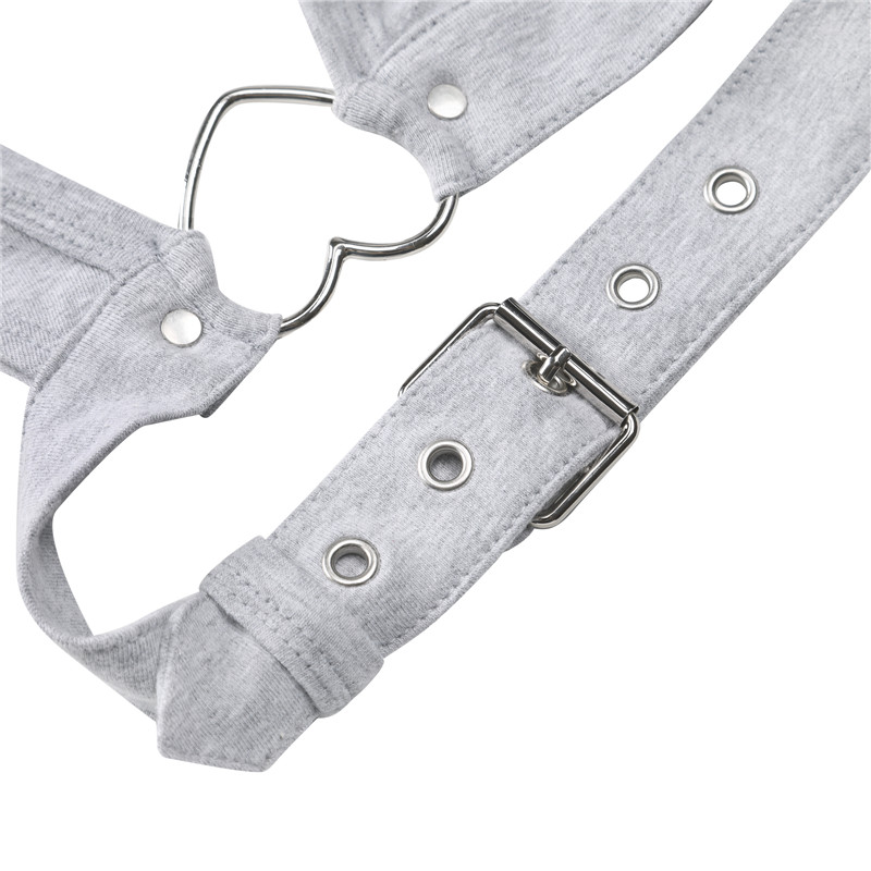 Heartbreaker Collared Onesie Grey