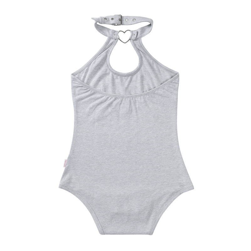 Heartbreaker Collared Onesie Grey