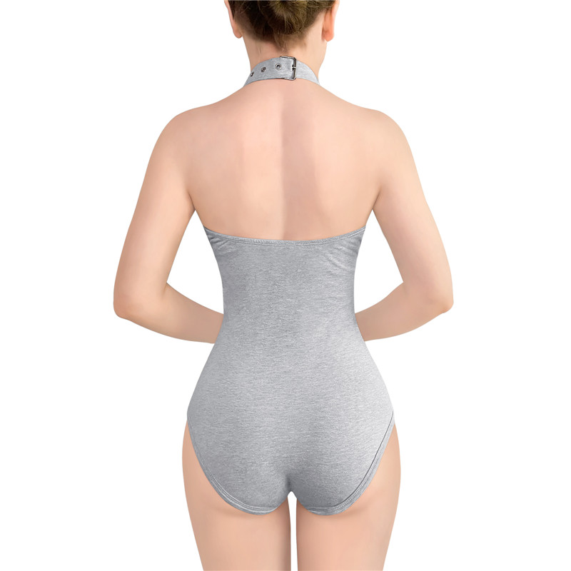 Heartbreaker Collared Onesie Grey