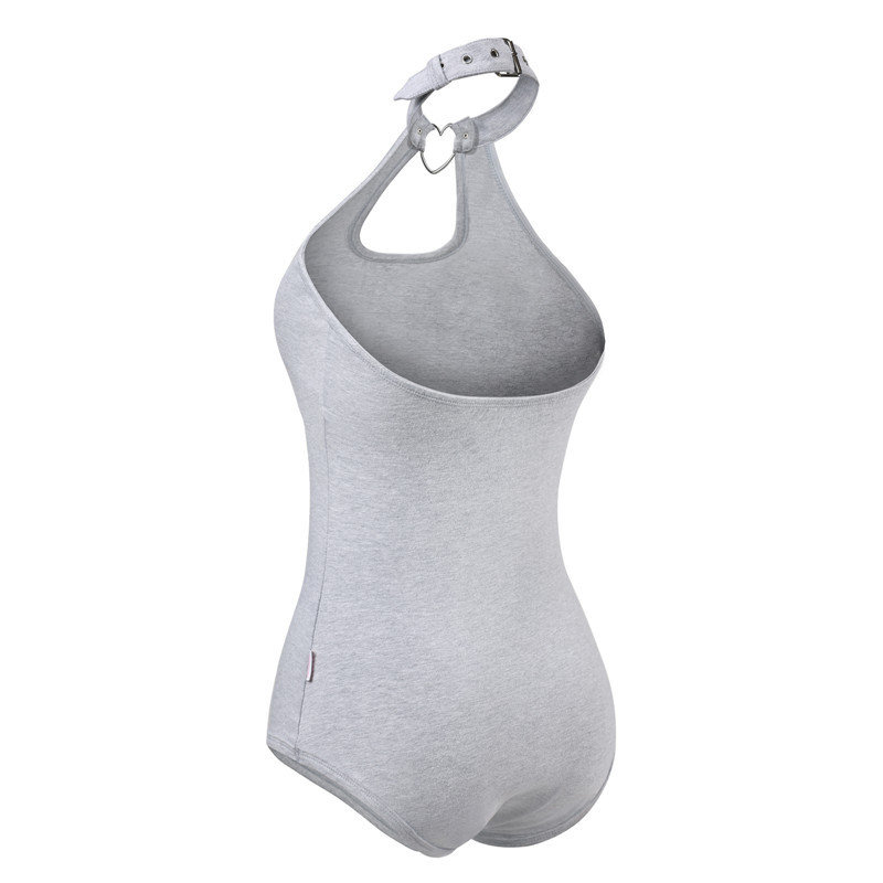 Heartbreaker Collared Onesie Grey