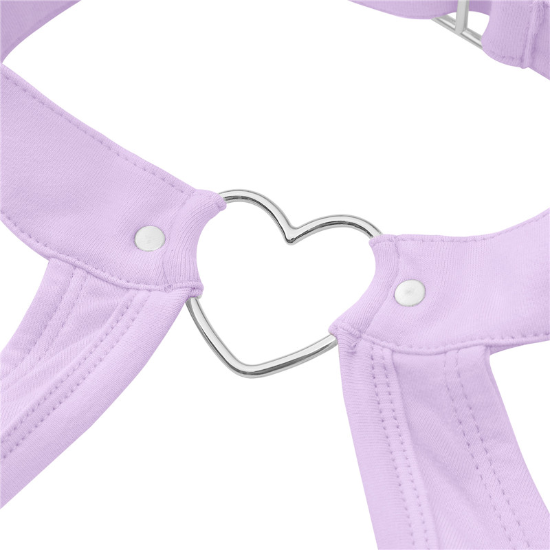 Heartbreaker Collared Onesie Purple