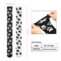 Cute Coral Fleece Thigh High Long Paws Patten Socks 2 Pairs-Black Paws