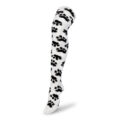 Cute Coral Fleece Thigh High Long Paws Patten Socks 2 Pairs-Black Paws