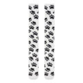 Cute Coral Fleece Thigh High Long Paws Patten Socks 2 Pairs-Black Paws