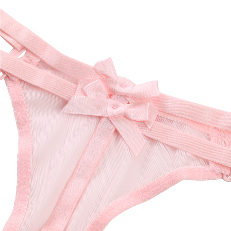 "Delilah" Two Strap Bondage Style Bow-Back Thong