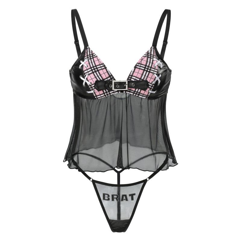 Bratty Bralette Thong Lingerie Set