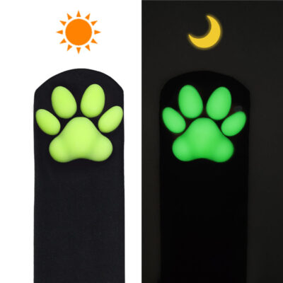3D Night-Glow Paw Pad Long Silk Stockings