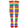 Striped Tube Thigh High Socks 3 Pairs Set