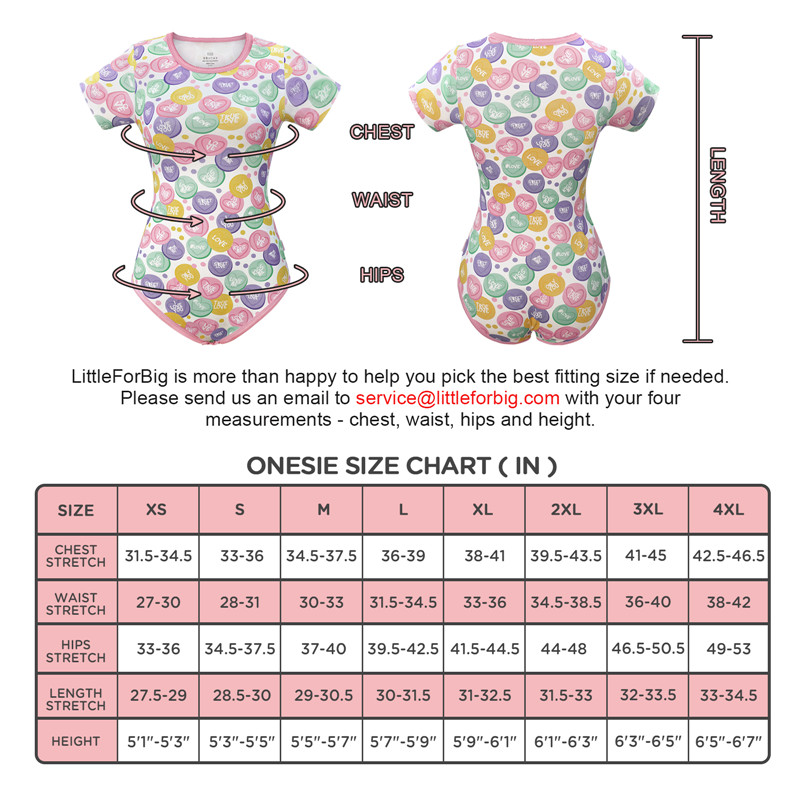 Candy Hearts Onesie Bodysuit