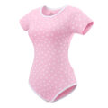 Precious Ruffled Bow Detachable Bib Onesie