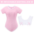 Precious Ruffled Bow Detachable Bib Onesie