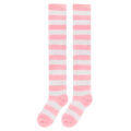 Knee High School Girl Long Striped Socks – Pink and Black