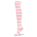 Knee High School Girl Long Striped Socks – Pink and Black