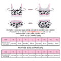 Milk Cow Print Bralette Set