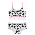 Milk Cow Print Bralette Set