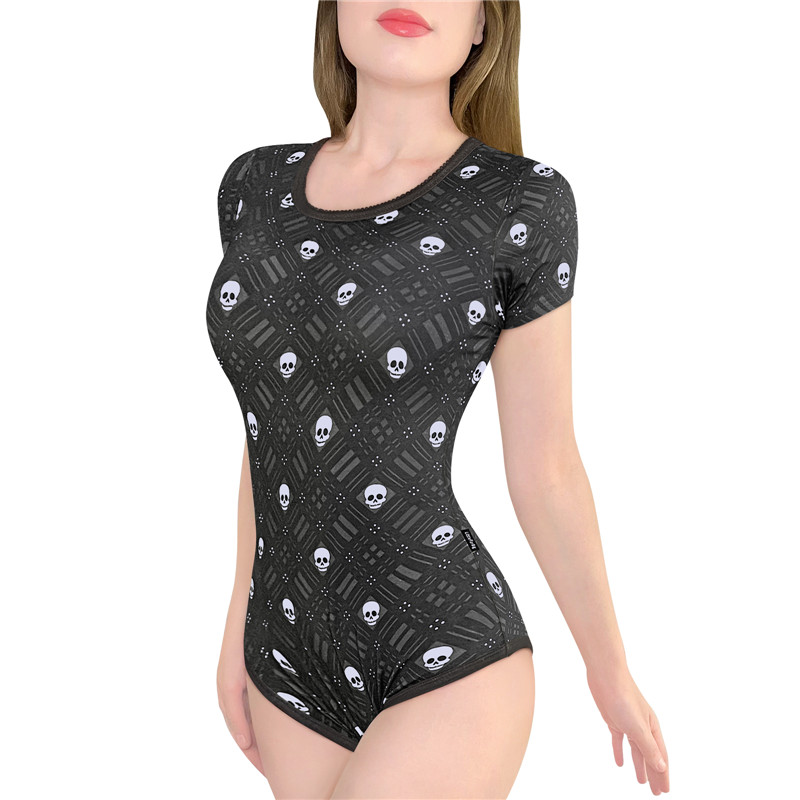 Goth Plaid Onesie Bodysuit