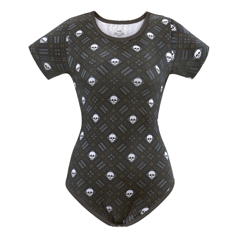 Goth Plaid Onesie Bodysuit